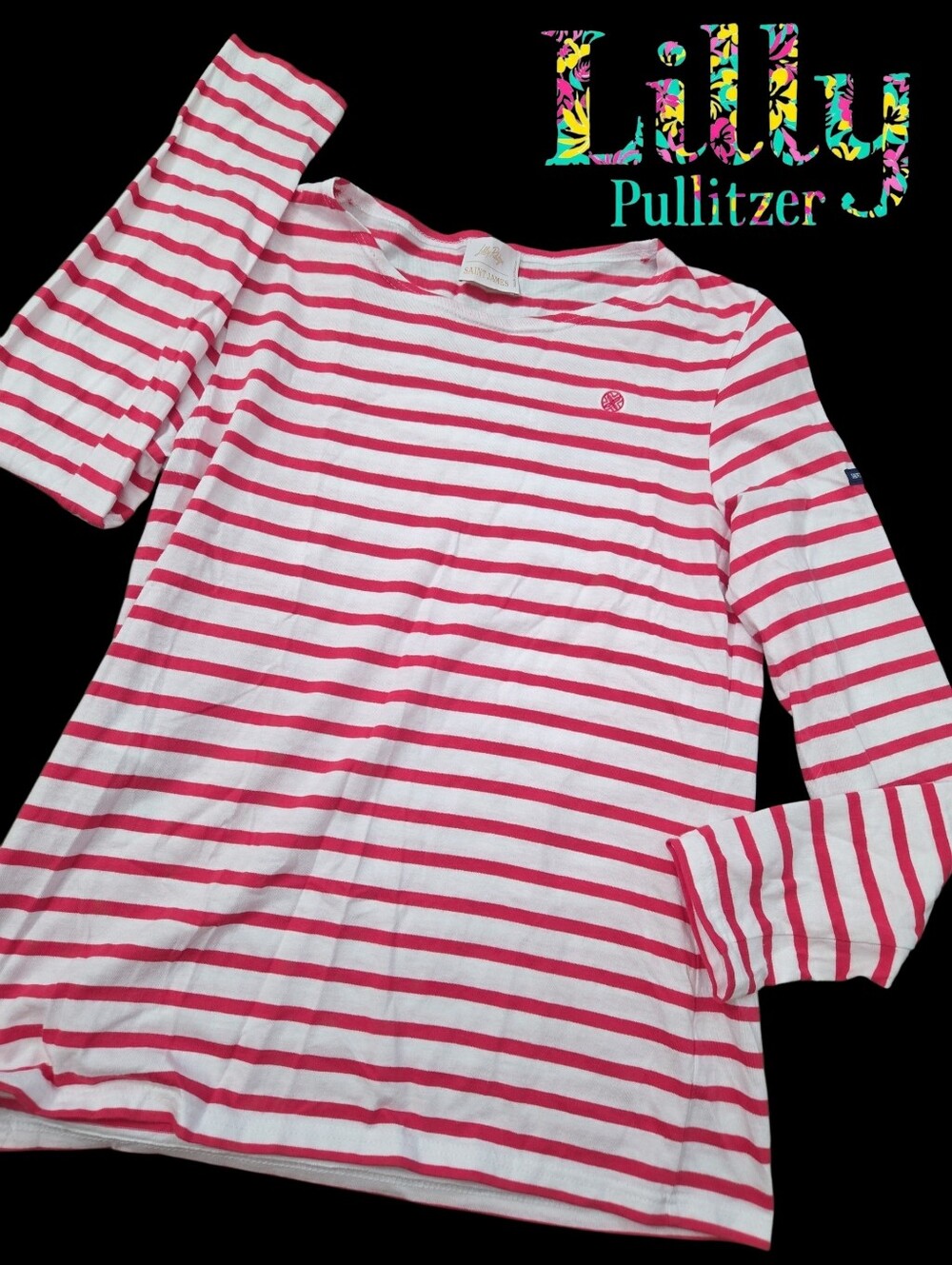 *1687 Lilly Pulitser Saint James use once shirt Women size 6